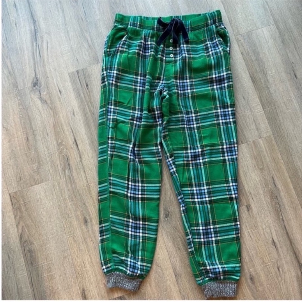 Aerie Green Plaid Lounge Pants